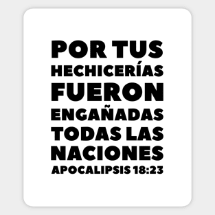 Revelation 18-23 By Your Sorceries Spanish Sticker